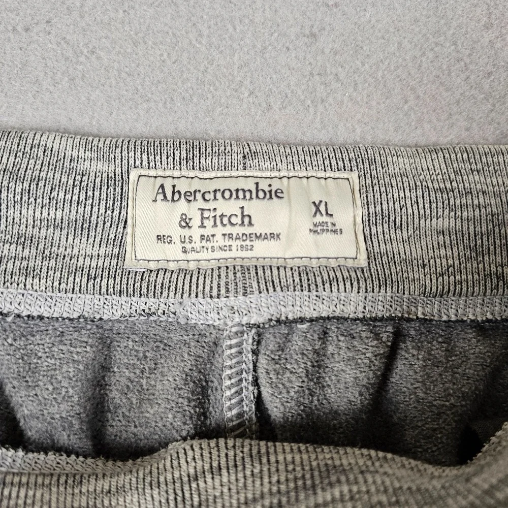 Y2K Abercrombie & Fitch Joggers Mens Extra Large Heather Gray A&F New York Logo